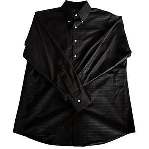 LAUREN Ralph Lauren Navy Blue & Green Check Slim Fit Button Down Shirt S…